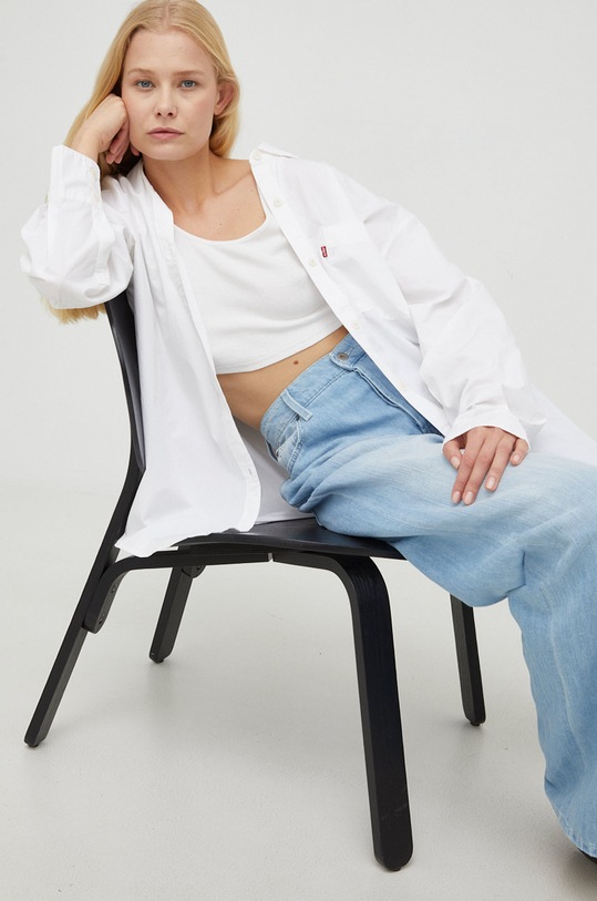 Levi's koszula bawełniana bawełna biały A3362.0000