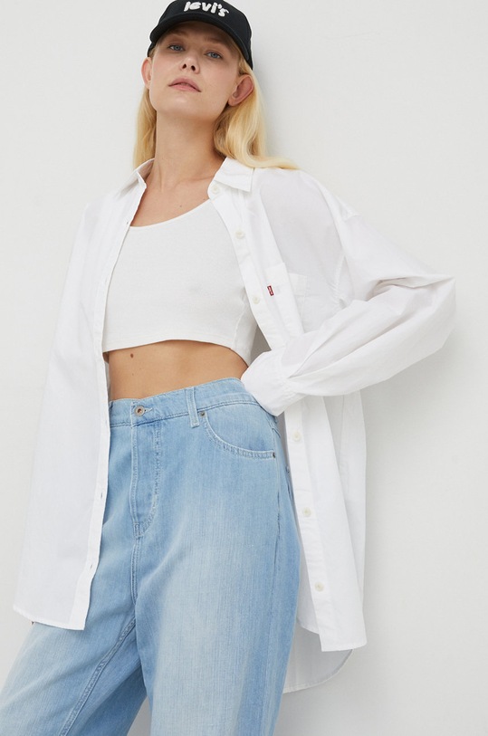 Levi's koszula bawełniana A3362.0000 biały AW22