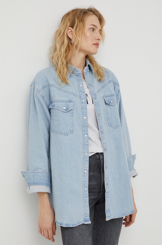 Košile Levi's hladký modrá A3364.0001