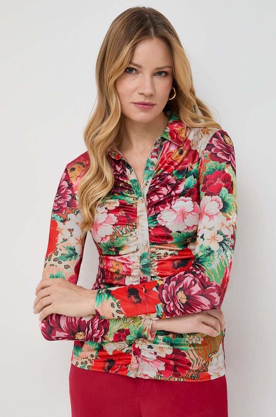 Guess koszula SHIRRED multicolor W2BP43.KBEM0