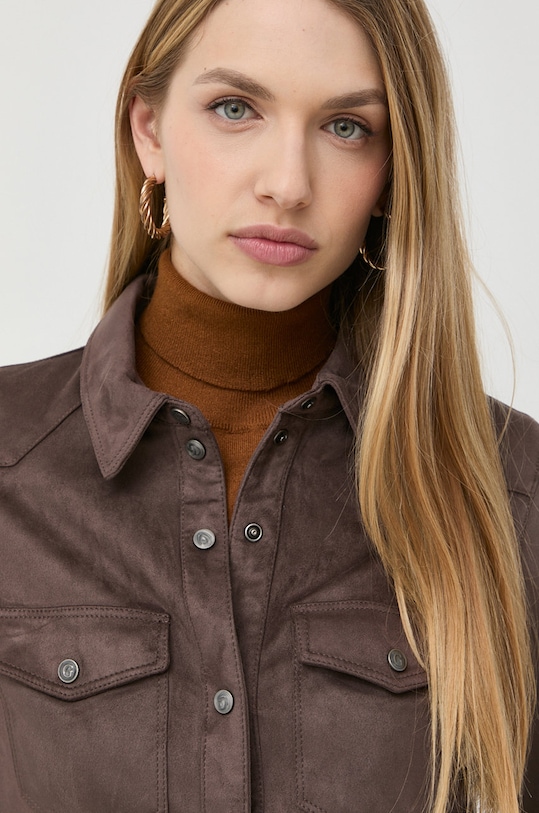 Guess koszula brązowy W2BH52.WE0L0