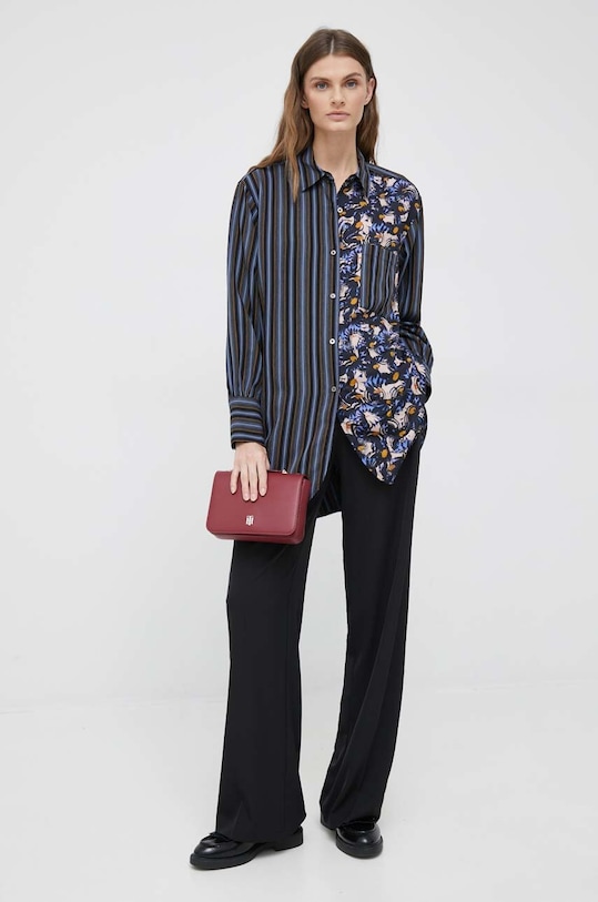 Πουκάμισο PS Paul Smith W2R.257B.J30960 σκούρο μπλε AW22