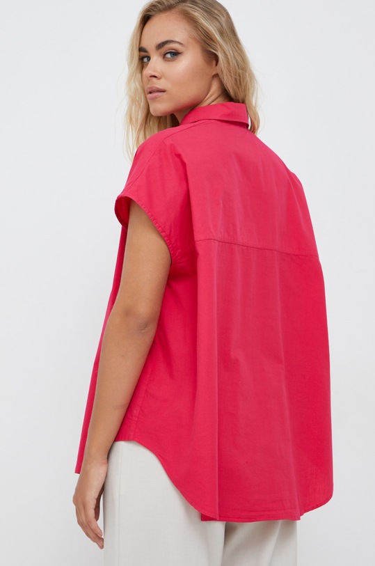 Odzież Sisley koszula bawełniana 52FFLQ034.2C9 różowy