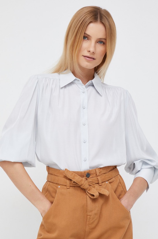 Košile Sisley hladký šedá 5S6CLQ01W.090