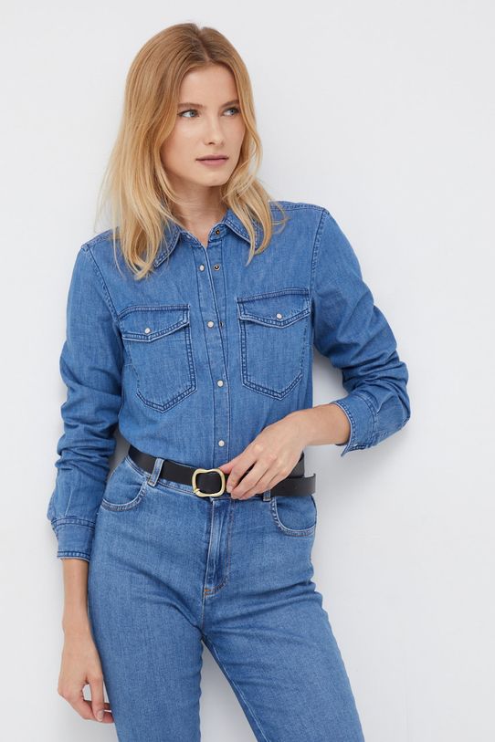 Sisley koszula regular niebieski 5FV6LQ028.901