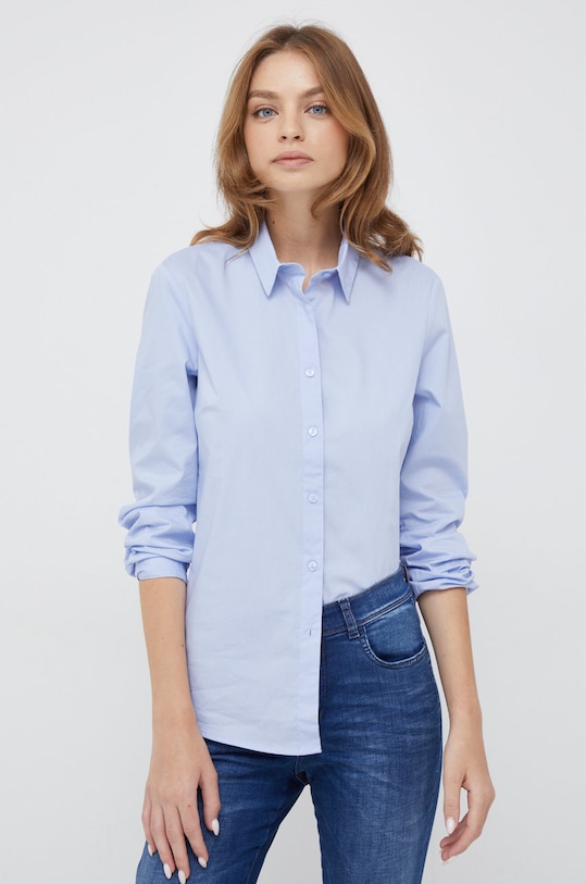Πουκάμισο Sisley slim μπλε 5CNX5QD47.901.