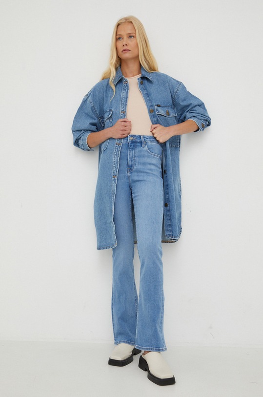Lee koszula jeansowa L50WAZMW niebieski AW22
