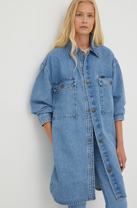 Lee koszula jeansowa niebieski L50WAZMW