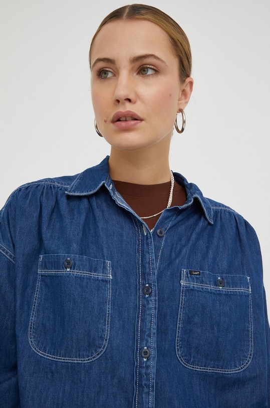 Lee koszula jeansowa granatowy L46TCLKS