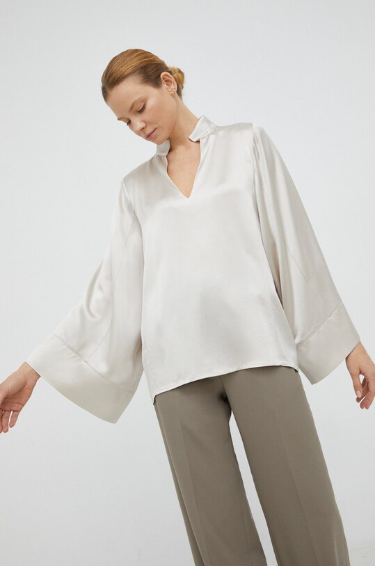 Блузка By Malene Birger Lomaria довгий бежевий Q70365009