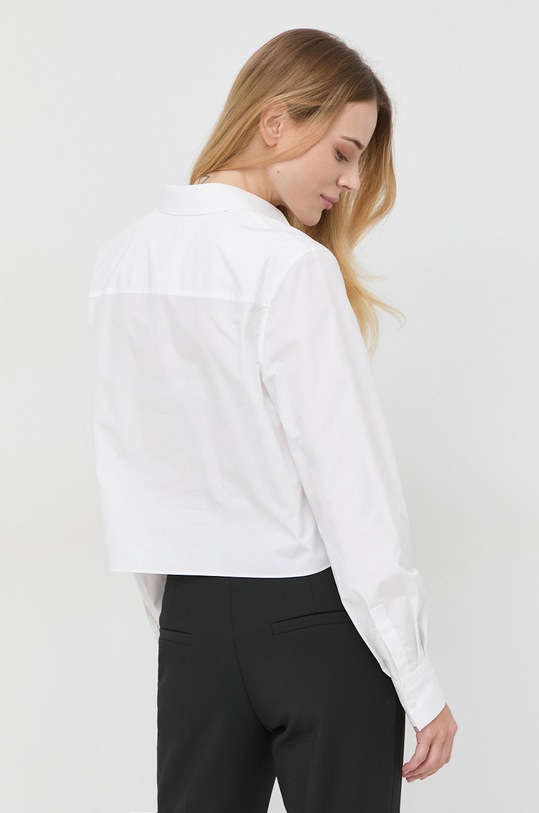 Odzież Karl Lagerfeld koszula bawełniana 226W1605 biały