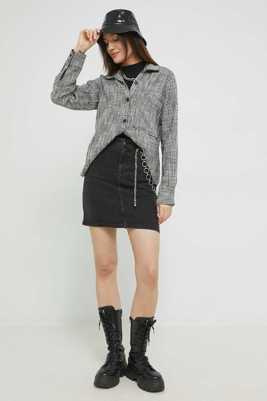 Abercrombie & Fitch koszula KI140.2523.109 czarny AW22