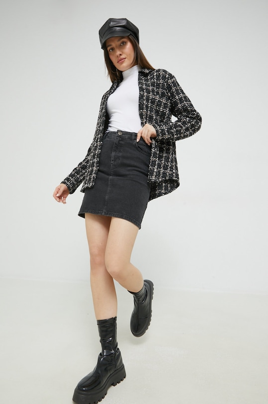 Îmbrăcăminte Abercrombie & Fitch camasa din lana KI140.2523.908 negru