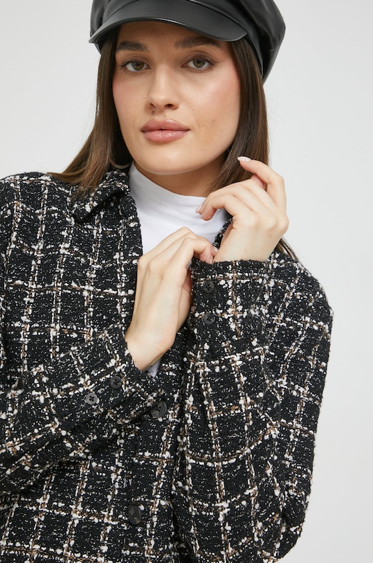 Abercrombie & Fitch camasa din lana KI140.2523.908 negru