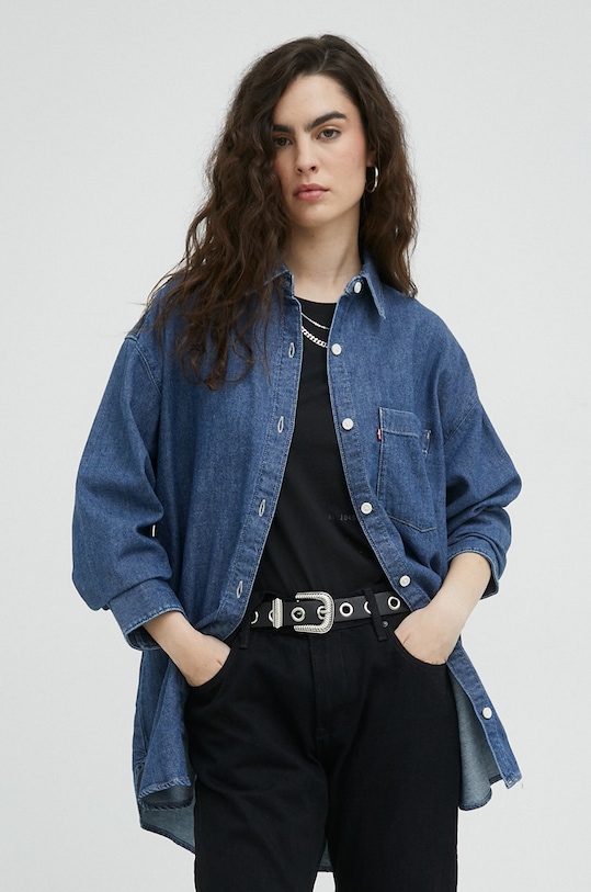 Levi's camasa lung albastru A3362.0008