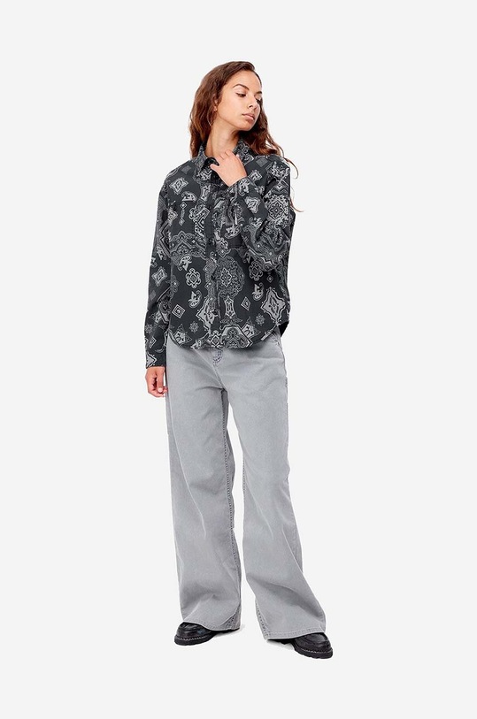 Carhartt WIP cotton shirt I030760 gray AW22