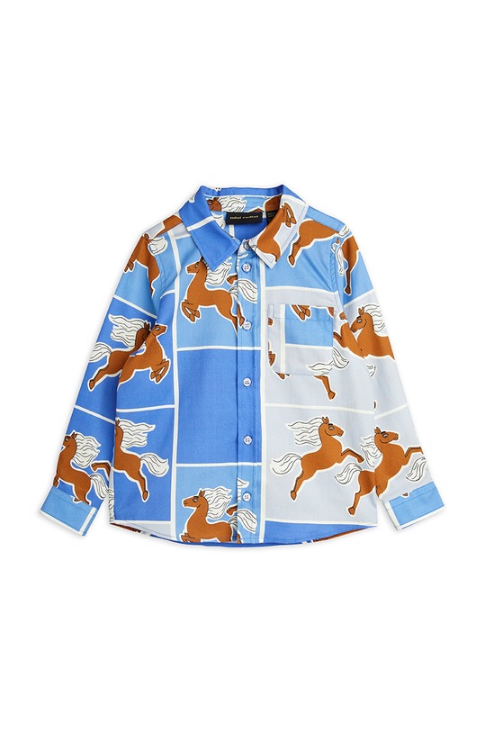 Mini Rodini camasa de bumbac pentru copii albastru 2272010060