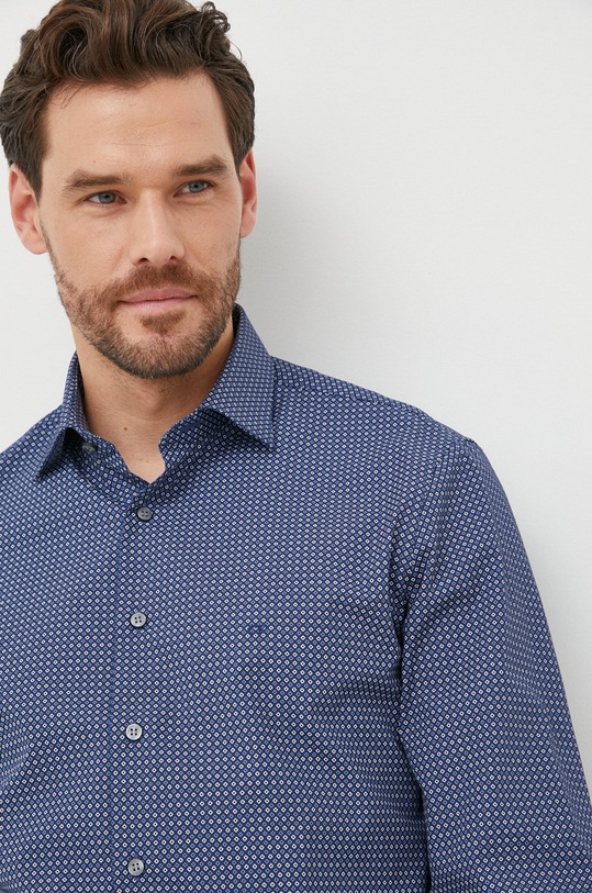 Calvin Klein koszula bawełniana granatowy K10K109965.9BYY