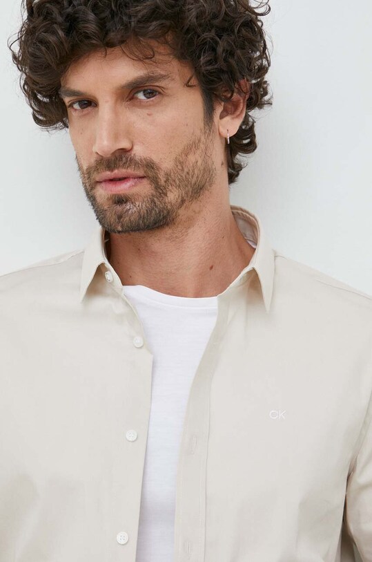 Πουκάμισο Calvin Klein K10K110856.9BYY μπεζ