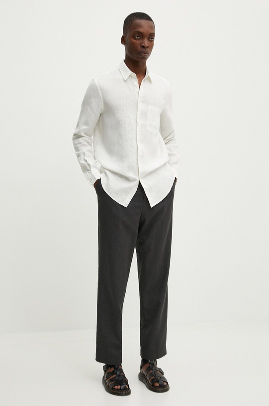 Îmbrăcăminte Samsoe Samsoe camasa de in M22200048 alb