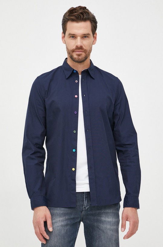 PS Paul Smith camasa din bumbac M2R.612P.J21175 bleumarin