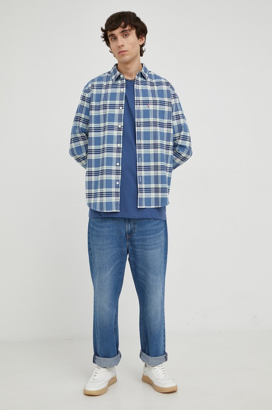 Levi's koszula bawełniana 85748.0128 niebieski AW22