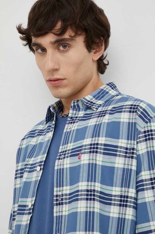 Levi's koszula bawełniana niebieski 85748.0128