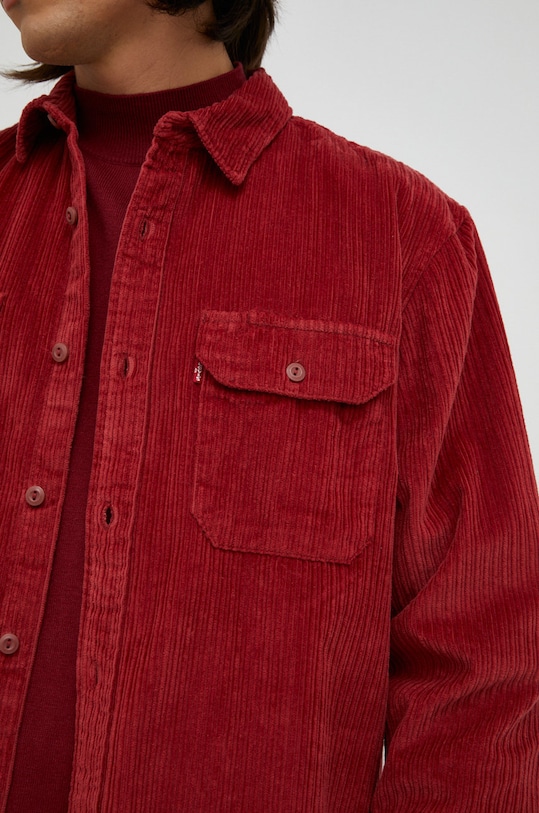 Levi's koszula sztruksowa 19573.0169 bordowy AW22