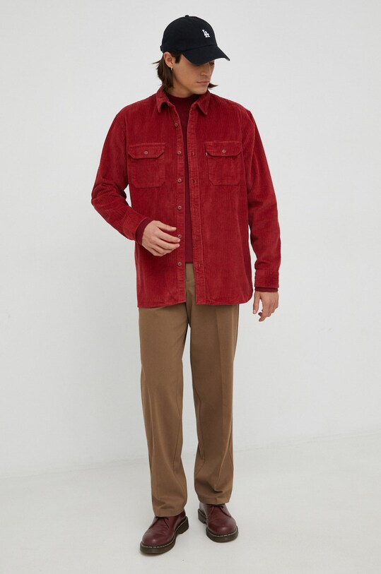 Abbigliamento Levi's camicia in velluto a coste 19573.0169 granata