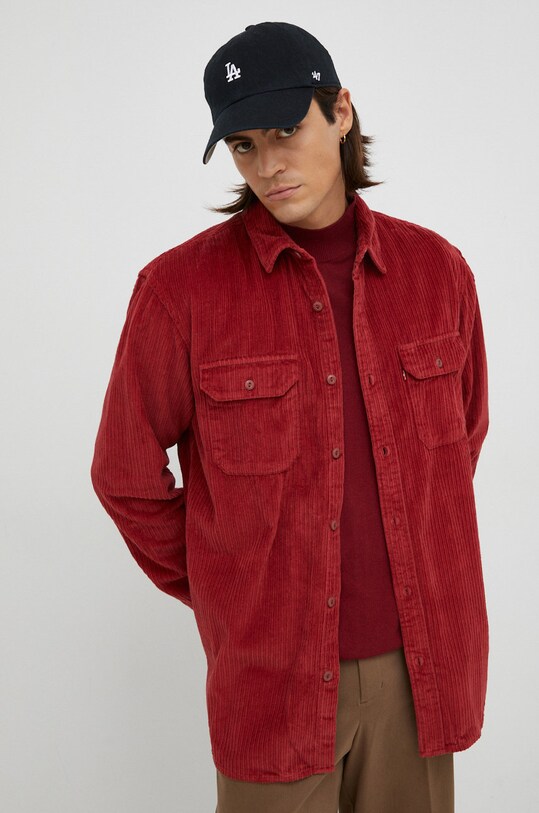 Levi's camicia in velluto a coste 19573.0169 granata
