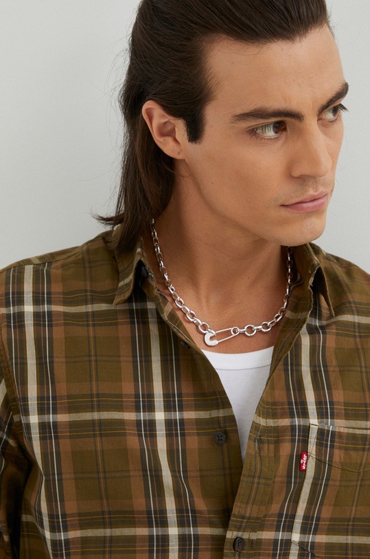 Памучна риза Levi's зелен 85746.0088