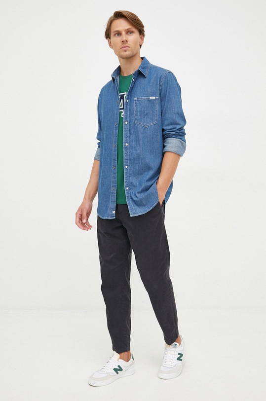 Pepe Jeans camasa jeans PM307491HM6.000 albastru AW22