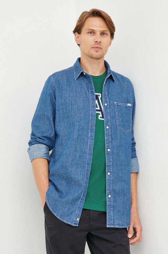 Джинсовая рубашка Pepe Jeans голубой PM307491HM6.000