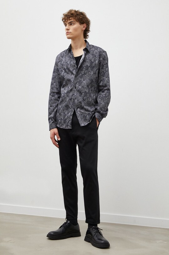 Drykorn camicia in cotone slim blu navy 47188.152137