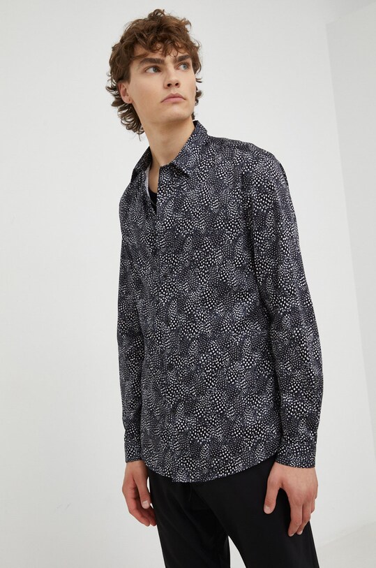 Drykorn camicia in cotone blu navy 47188.152137