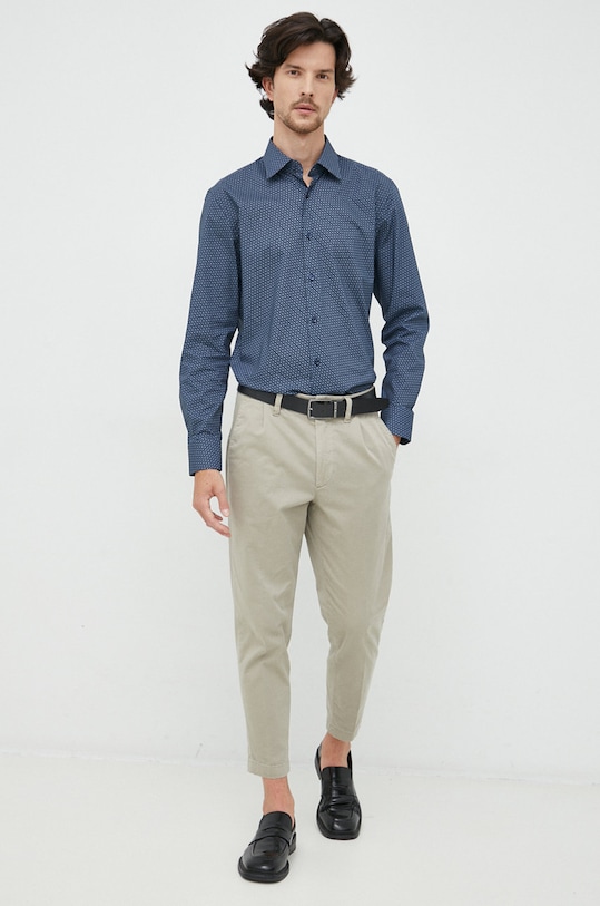 BOSS koszula 50478620 granatowy SS24