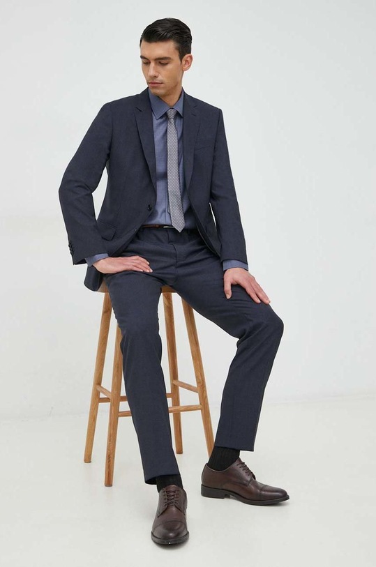 BOSS koszula wełniana 50478711 niebieski AW23