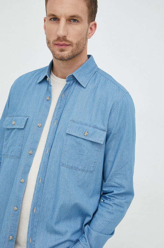 Džínová košile BOSS riflovina modrá 50479056