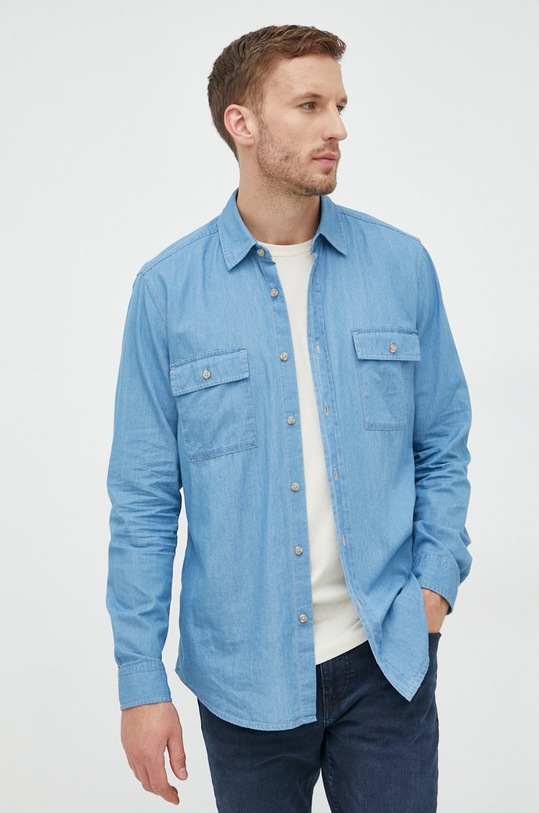 Džínová košile BOSS modrá 50479056