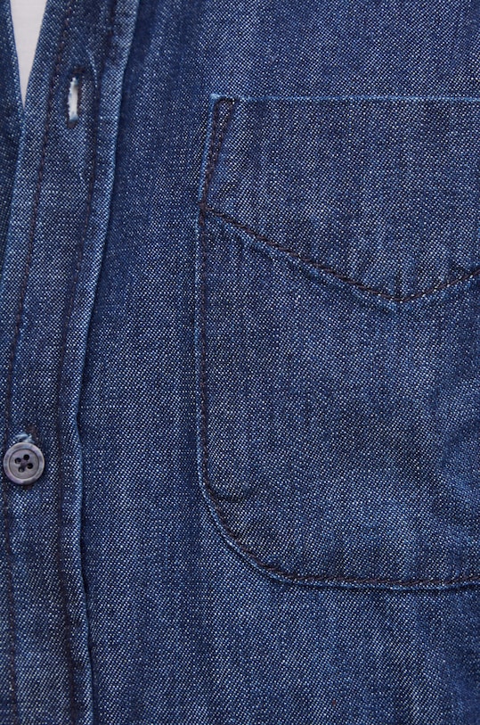 Sisley koszula jeansowa 5FV6SQ017.902 granatowy AW24