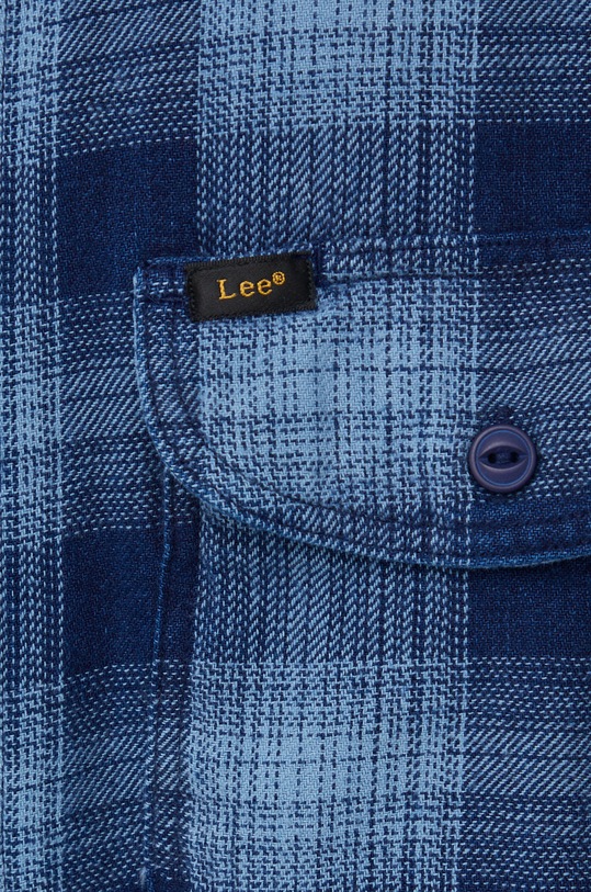 Lee koszula bawełniana L68HDMDK granatowy AW22