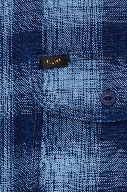 Lee koszula bawełniana L68HDMDK granatowy AW22