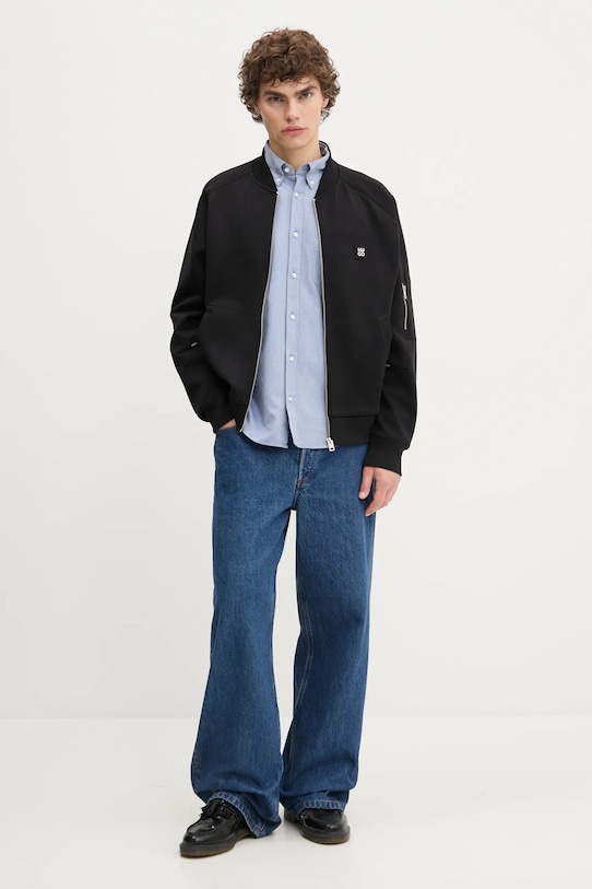 Bavlněná košile HUGO 50479302 modrá NC25