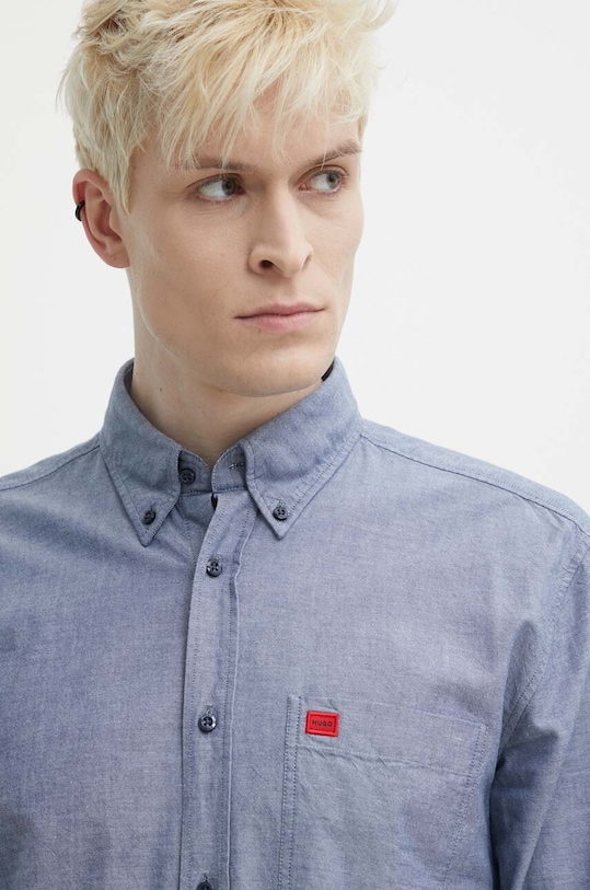 Бавовняна сорочка HUGO блакитний 50479302