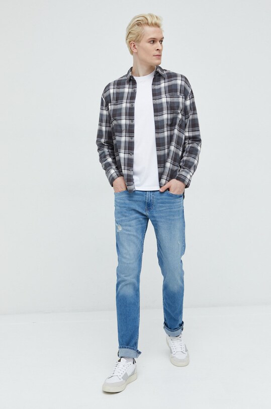 Abercrombie & Fitch koszula KI125.2035.908 szary AW22