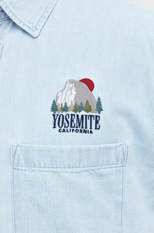 Rifľová košeľa Abercrombie & Fitch KI125.2047.212 modrá