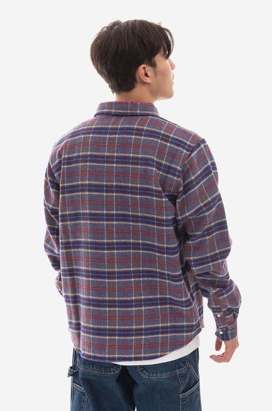 Clothing Billionaire Boys Club wool blend shirt Check B22317 violet