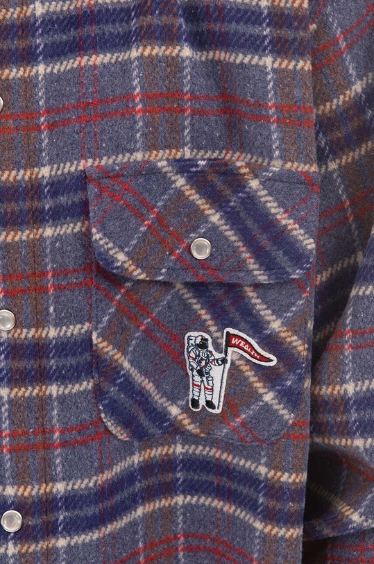 Billionaire Boys Club wool blend shirt Check violet B22317