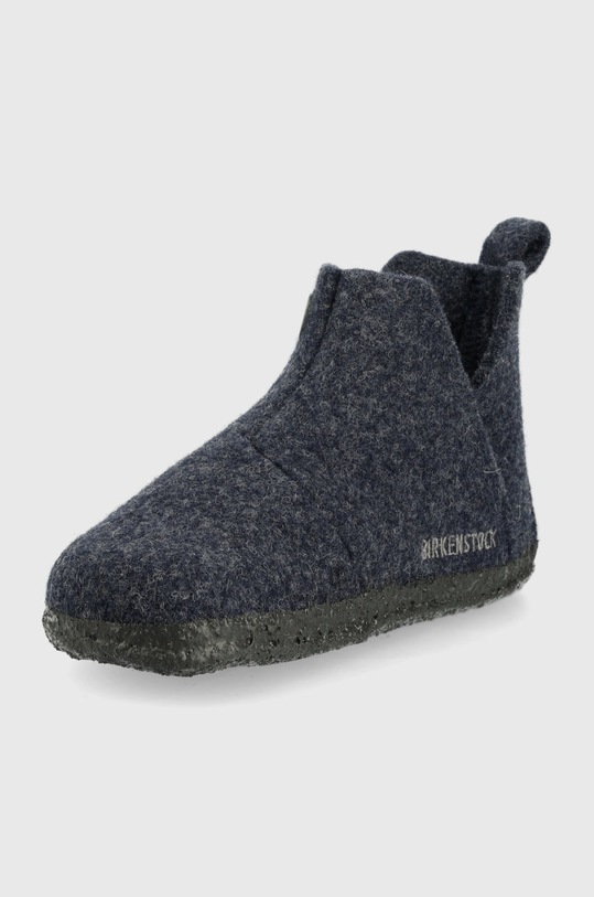 Chłopiec Birkenstock kapcie wełniane dziecięce 1017917 granatowy
