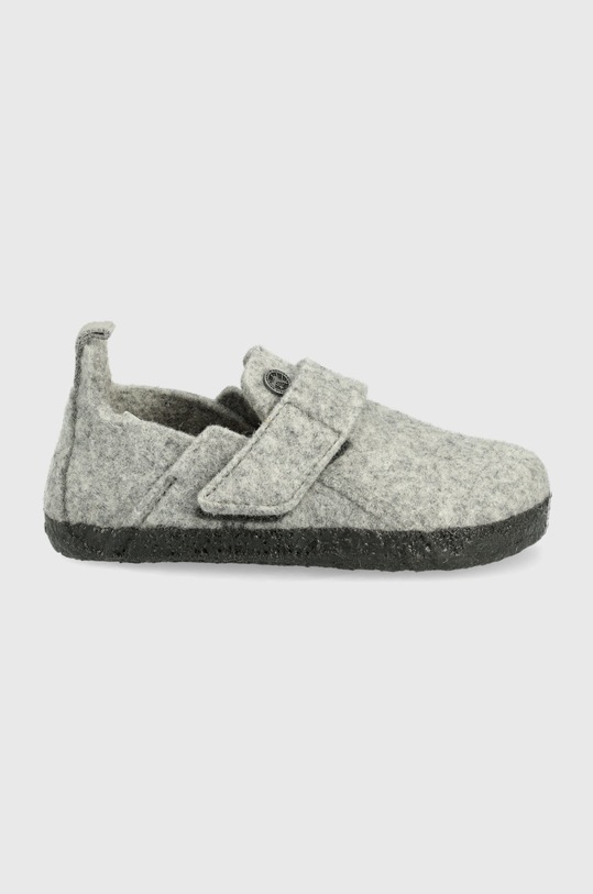 Birkenstock kapcie wełniane dziecięce szary 1021327